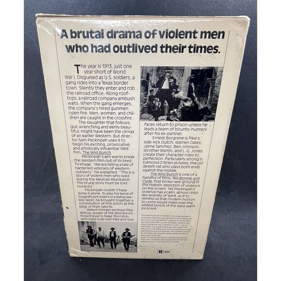 The‎ Wild Bunch VHS WCI Home Video 1979 Big Box Peckinpah Western WB-1014 Rare - Picture 5 of 6